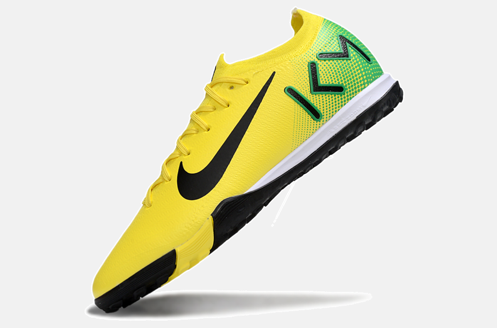 Chuteira Society Nike Air Zoom Mercurial Vapor 16 Killian Mbappe Elite TF - Amarela, Verde e Preta - imagem 4