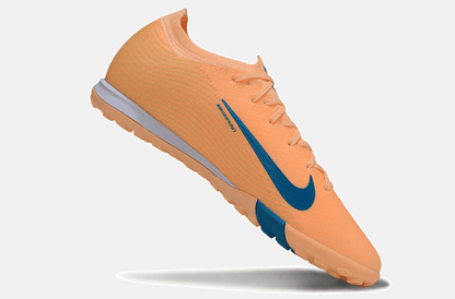 Chuteira Society Nike Air Zoom Mercurial Vapor 16 Killian Mbappe Elite TF - Laranja e Azul - Tevo Sports SPORT*