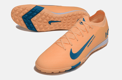 Chuteira Society Nike Air Zoom Mercurial Vapor 16 Killian Mbappe Elite TF - Laranja e Azul - Tevo Sports SPORT*