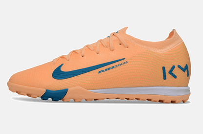 Chuteira Society Nike Air Zoom Mercurial Vapor 16 Killian Mbappe Elite TF - Laranja e Azul - Tevo Sports SPORT*