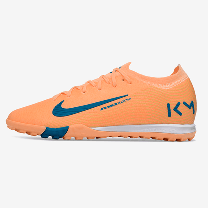 Chuteira Society Nike Air Zoom Mercurial Vapor 16 Killian Mbappe Elite TF - Laranja e Azul - Tevo Sports SPORT*