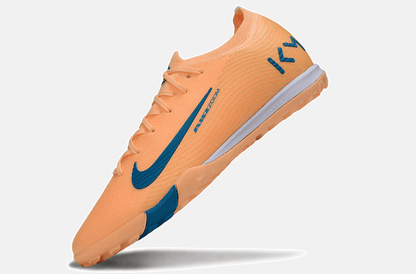Chuteira Society Nike Air Zoom Mercurial Vapor 16 Killian Mbappe Elite TF - Laranja e Azul - Tevo Sports SPORT*