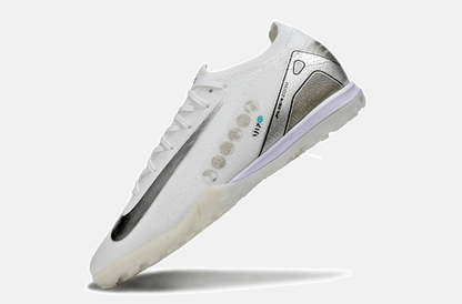 Chuteira Society Nike Air Zoom Mercurial Vapor 16 Vini JR Elite TF - Branca e Cinza - Tevo Sports SPORT*