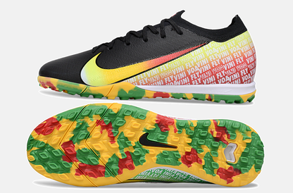 Chuteira Society Nike Air Zoom Mercurial Vapor 16 Vini Jr Elite TF - Preta, Verde e Amarela - Tevo Sports SPORT*