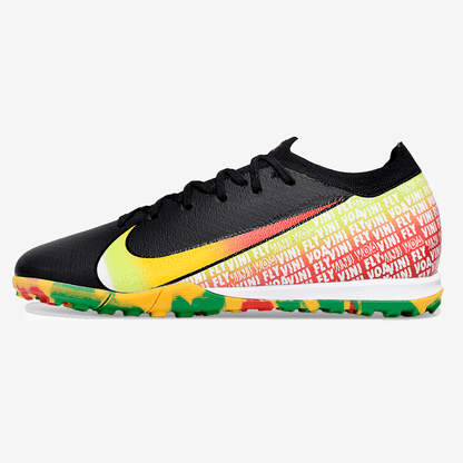 Chuteira Society Nike Air Zoom Mercurial Vapor 16 Vini Jr Elite TF - Preta, Verde e Amarela - Tevo Sports SPORT*