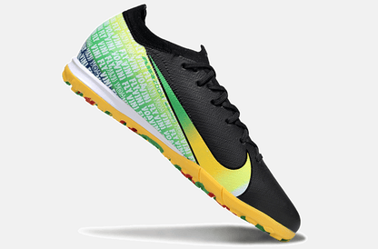 Chuteira Society Nike Air Zoom Mercurial Vapor 16 Vini Jr Elite TF - Preta, Verde e Amarela - Tevo Sports SPORT*
