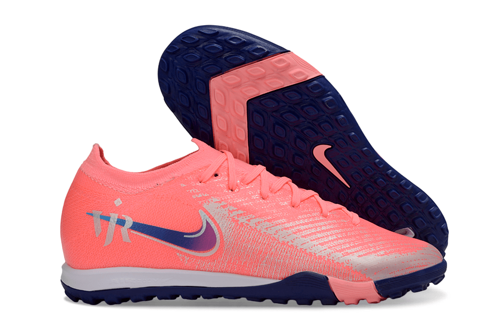 Chuteira Society Nike Air Zoom Mercurial Vapor 16 Vini Jr Elite TF - Rosa - Tevo Sports SPORT*