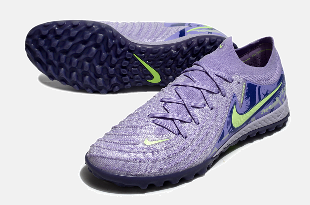 Chuteira Society Nike Phantom GX II TF - Roxa e Verde - detalhe