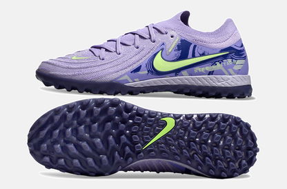 Chuteira Society Nike Phantom GX II TF - Roxa e Verde - vista traseira