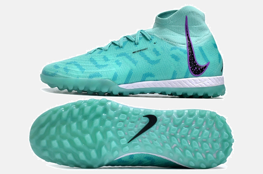 Chuteira Society Nike Phantom Luna II TF - Azul, Preta e Roxa - vista traseira