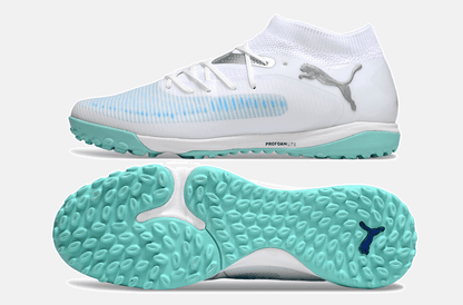 Chuteira Society Puma Future 8 TF - Branca e Azul - Tevo Sports SPORT*