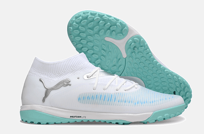 Chuteira Society Puma Future 8 TF - Branca e Azul - Tevo Sports SPORT*