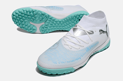 Chuteira Society Puma Future 8 TF - Branca e Azul - Tevo Sports SPORT*