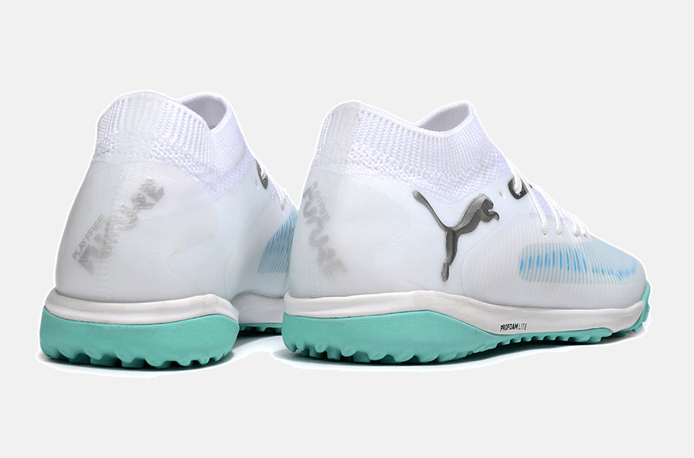 Chuteira Society Puma Future 8 TF - Branca e Azul - Tevo Sports SPORT*