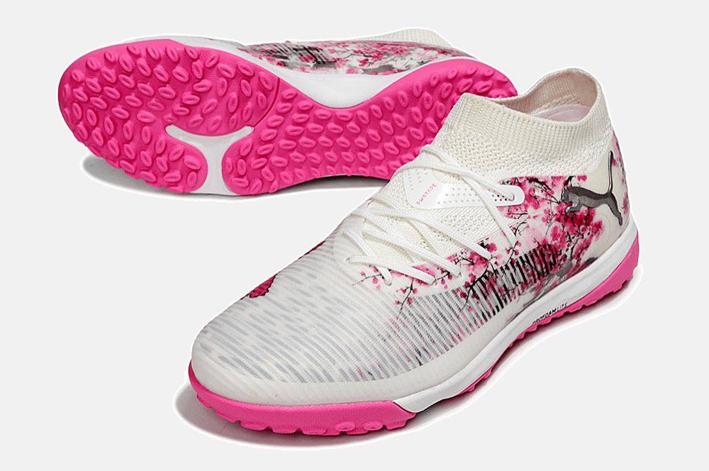Chuteira Society Puma Future 8 TF - Branca e Rosa - Tevo Sports SPORT*