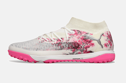 Chuteira Society Puma Future 8 TF - Branca e Rosa - Tevo Sports SPORT*