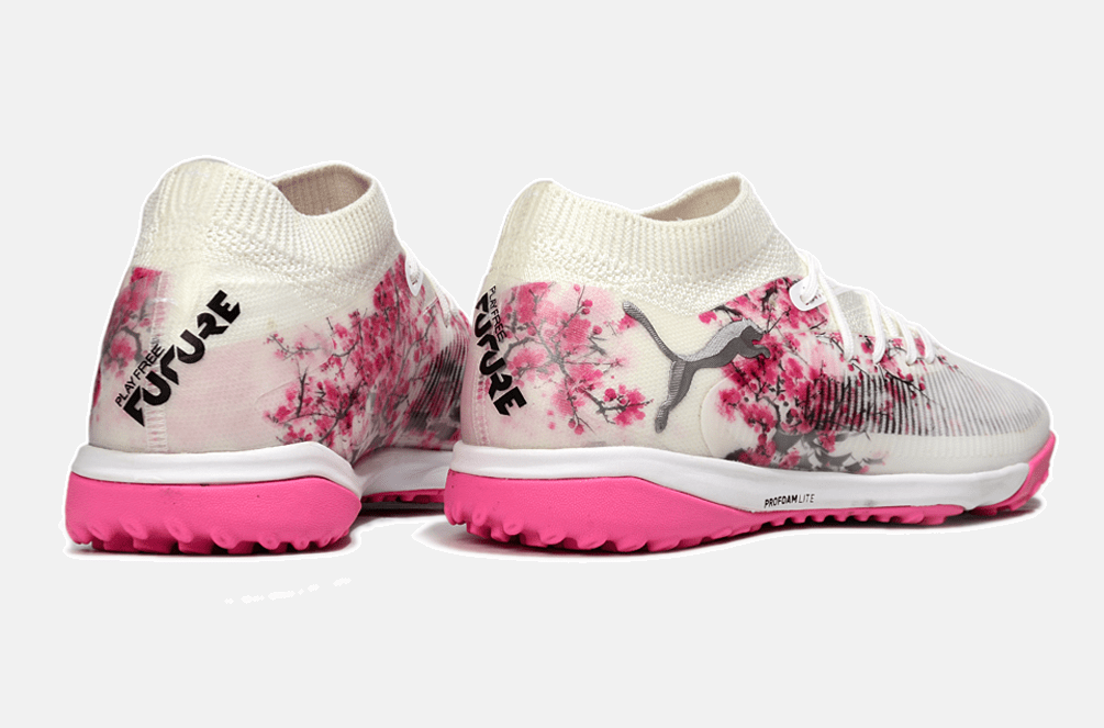 Chuteira Society Puma Future 8 TF - Branca e Rosa - Tevo Sports SPORT*