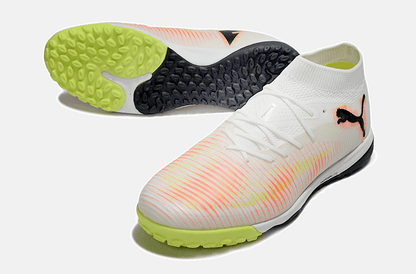 Chuteira Society Puma Future 8 TF - Branca, Laranja e Verde - Tevo Sports SPORT*