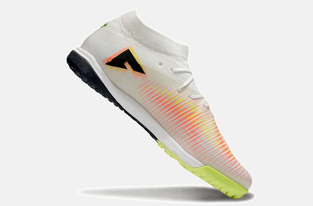 Chuteira Society Puma Future 8 TF - Branca, Laranja e Verde - Tevo Sports SPORT*
