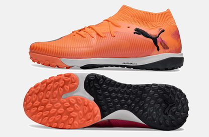 Chuteira Society Puma Future 8 TF - Laranja e Rosa - Hot Pursuit Pack - Tevo Sports SPORT*