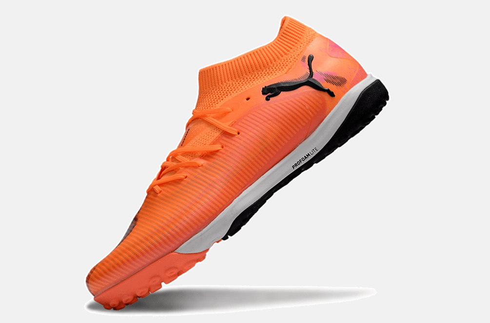 Chuteira Society Puma Future 8 TF - Laranja e Rosa - Hot Pursuit Pack - Tevo Sports SPORT*
