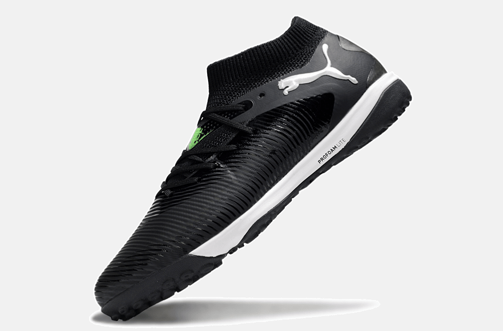 Chuteira Society Puma Future 8 TF - Preta, Branca e Verde - Eclipse Pack - Tevo Sports SPORT*