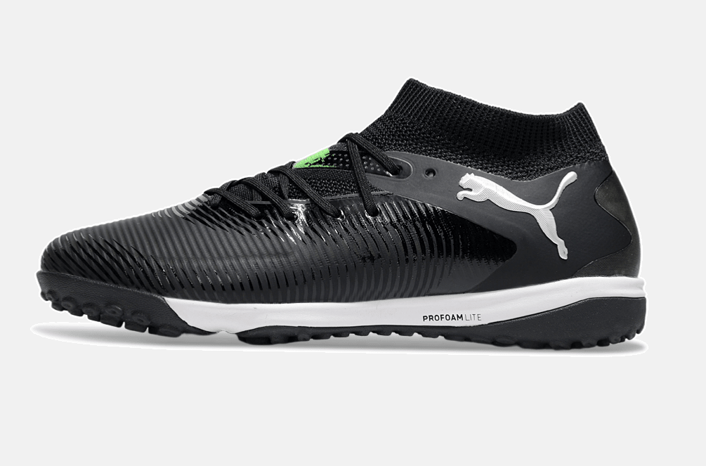 Chuteira Society Puma Future 8 TF - Preta, Branca e Verde - Eclipse Pack - Tevo Sports SPORT*