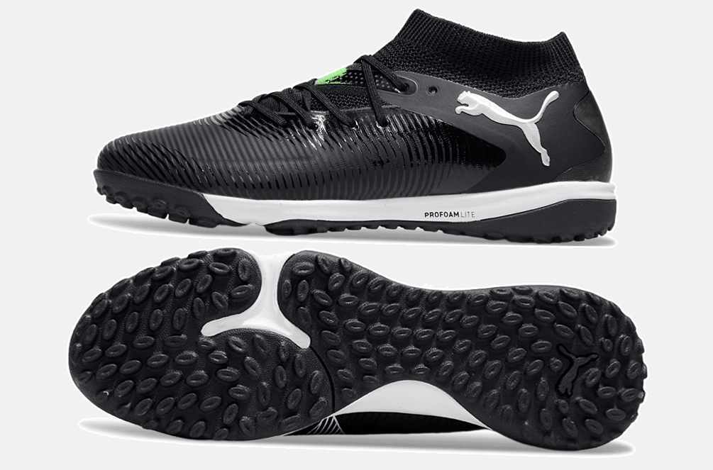 Chuteira Society Puma Future 8 TF - Preta, Branca e Verde - Eclipse Pack - Tevo Sports SPORT*