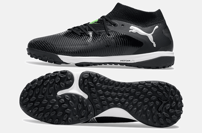 Chuteira Society Puma Future 8 TF - Preta, Branca e Verde - Eclipse Pack - Tevo Sports SPORT*