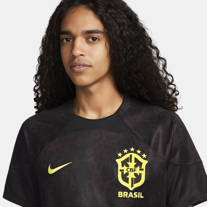 Camisa Goleiro Seleção Brasileira 22/23 Nike Torcedor Masculina - Preta com detalhes em amarelo — imagem 3