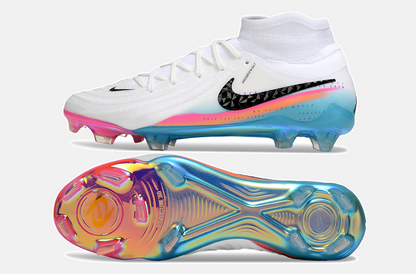 Nike Phantom Luna Elite FG - Branca, Rosa, Laranja e Azul - vista traseira