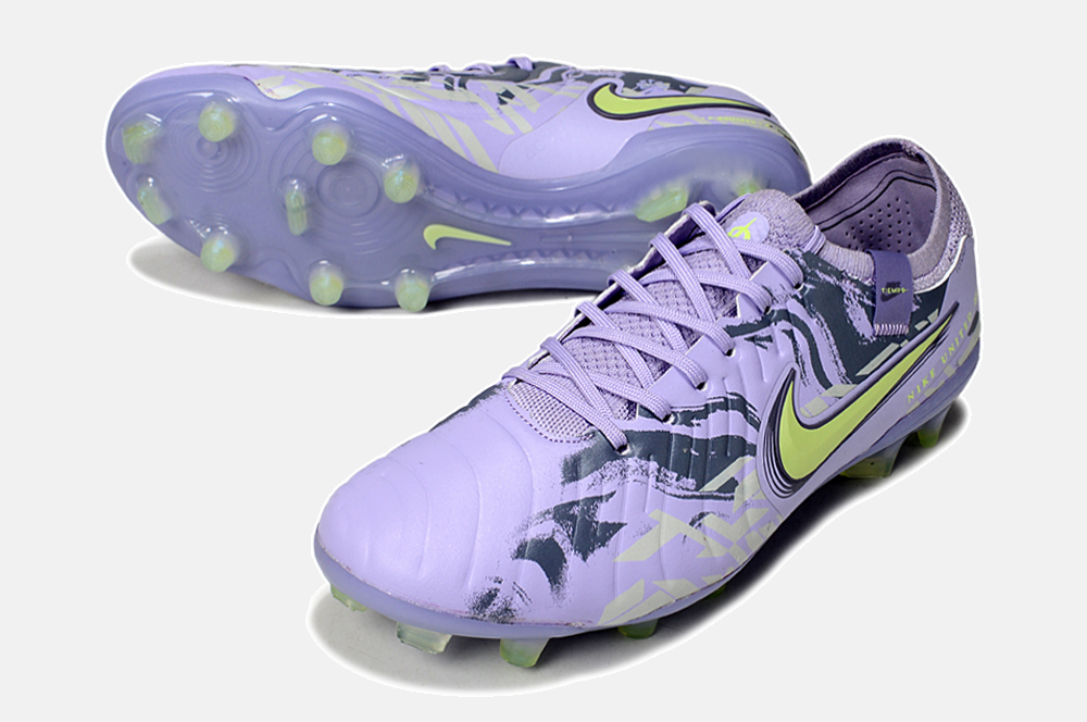 Nike Tiempo Legend 10 FG -  Roxa e Verde - Pack United - detalhe