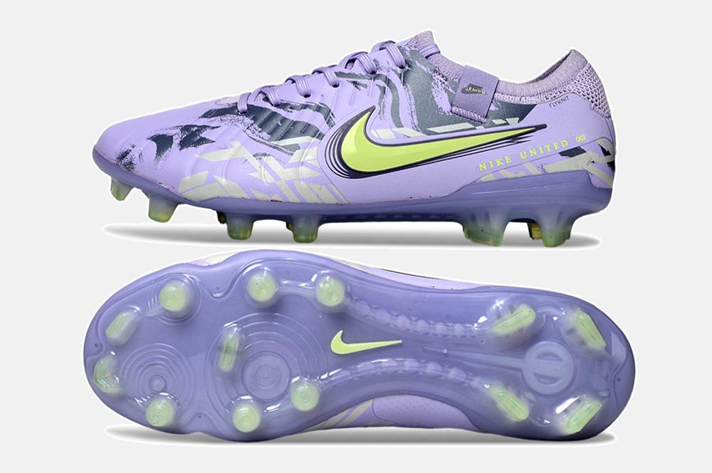 Nike Tiempo Legend 10 FG -  Roxa e Verde - Pack United - vista traseira