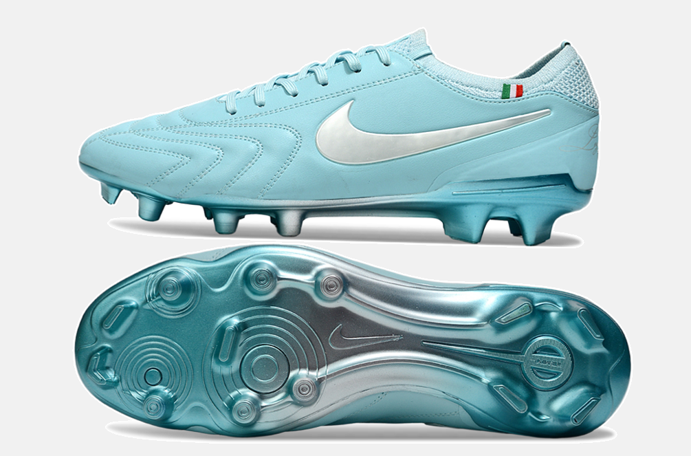 Nike Tiempo Legend 10 FG -  Azul e Prata - Edição Especial - vista traseira