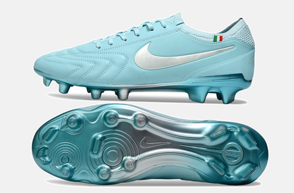 Nike Tiempo Legend 10 FG -  Azul e Prata - Edição Especial - vista traseira