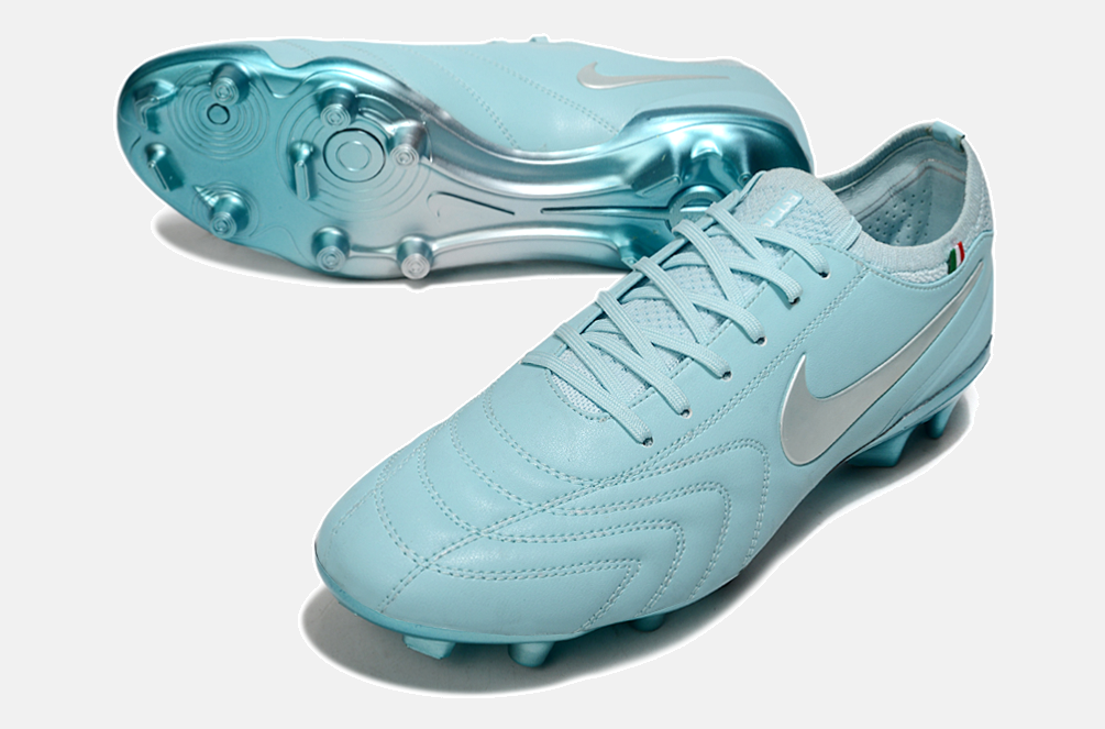 Nike Tiempo Legend 10 FG -  Azul e Prata - Edição Especial - detalhe