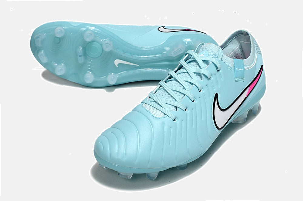 Nike Tiempo Legend 10 X Elite FG -  Azul, Rosa e Branca - Pack Prism - detalhe