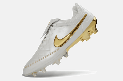Nike Tiempo Legend Elite FG - Branca e Dourada - Touch of Gold - Tevo Sports SPORT*