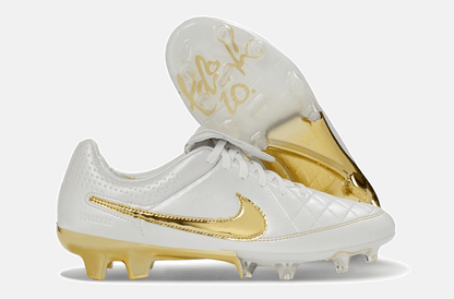 Nike Tiempo Legend Elite FG - Branca e Dourada - Touch of Gold - Tevo Sports SPORT*