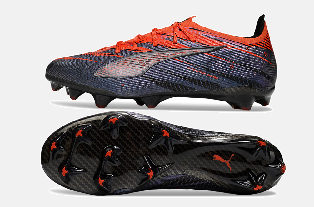 Puma Ultra 5 FG - Preto e Laranja - detalhe