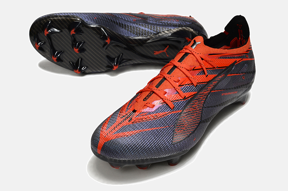 Puma Ultra 5 FG - Preto e Laranja - vista traseira