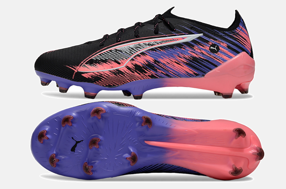 Puma Ultra 5 FG - Preto, Rosa e Roxo - detalhe