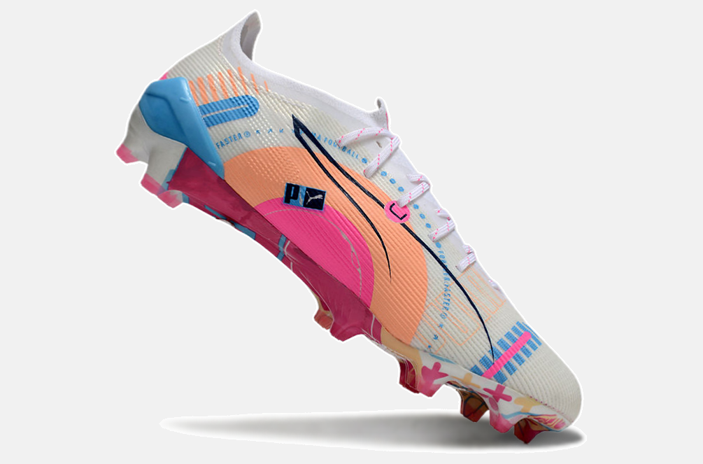 Puma Ultra 5 Ultimate FG - Branca, Azul e Rosa - imagem 6