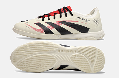 Tênis Futsal Adidas Predator Elite Fold-Over Tongue IC - Begê, Preta e Vermelha - vista traseira