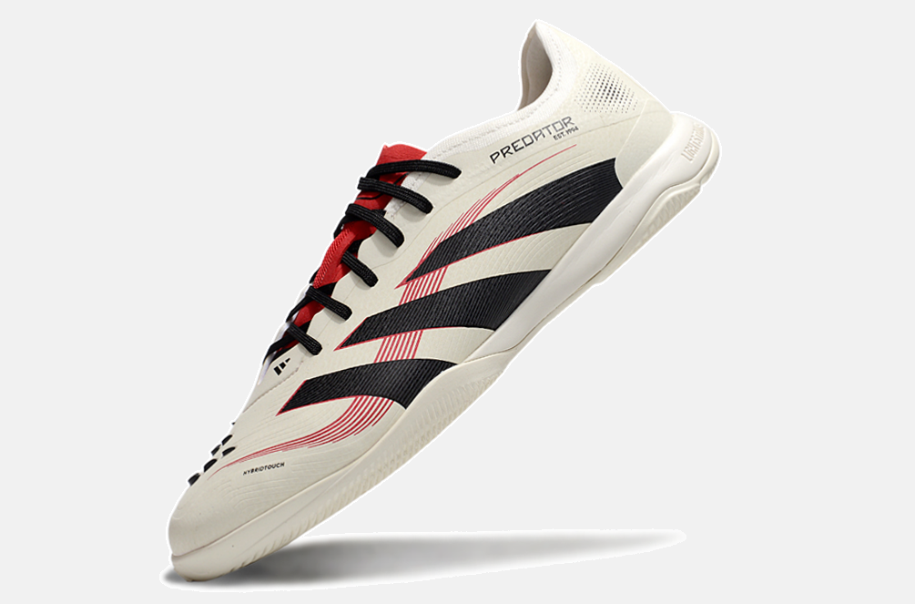 Tênis Futsal Adidas Predator Elite Fold-Over Tongue IC - Begê, Preta e Vermelha - imagem 5