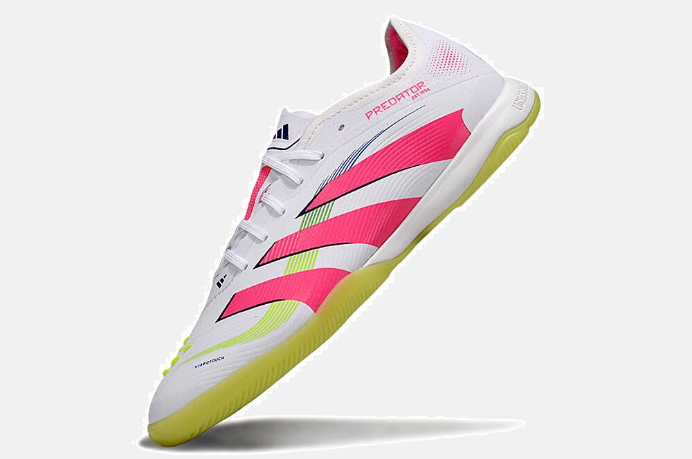Tênis Futsal Adidas Predator Elite Fold-Over Tongue IC - Branca, Verde, Rosa e Roxa - imagem 5