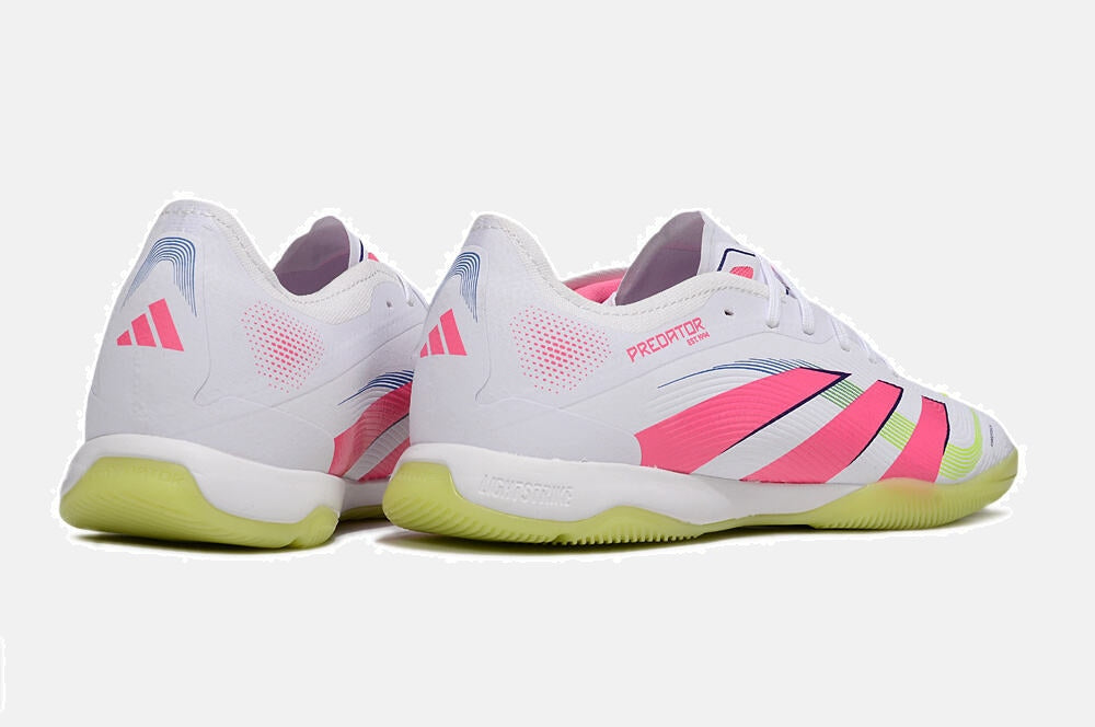 Tênis Futsal Adidas Predator Elite Fold-Over Tongue IC - Branca, Verde, Rosa e Roxa - imagem 7
