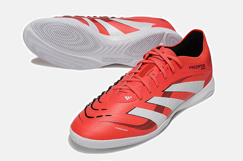 Tênis Futsal Adidas Predator Elite Fold-Over Tongue IC - Laranja e Branca - detalhe