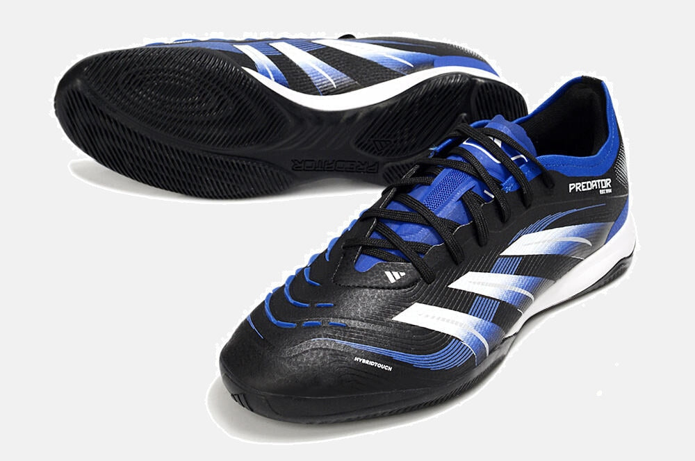 Tênis Futsal Adidas Predator Elite Fold-Over Tongue IC - Preta, Azul e Branca - detalhe