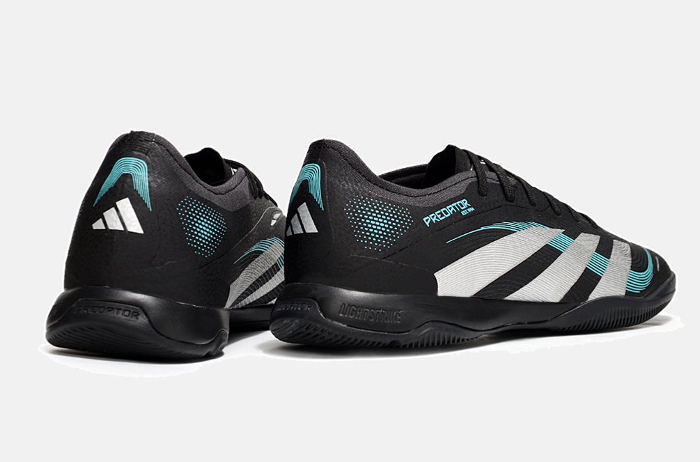 Tênis Futsal Adidas Predator Elite Fold-Over Tongue IC - Preta, Branca e Azul - imagem 7
